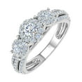 thumbnail image 1 of 3/4 Carat 3-Stone Diamond Engagement Ring in 14K White Gold (Ring Size 5.5), 1 of 6
