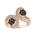 thumbnail image 1 of AFFY 3/4 Carat Brown & White Natural Diamond Bypass Ring 10K Solid Rose Gold (0.75 Cttw)-Ring Size-6, 1 of 1