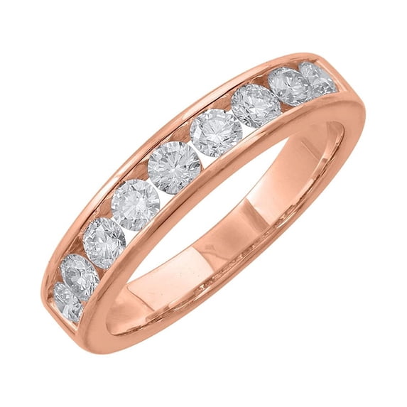 3/4 Carat Channel Set Diamond Wedding Band Ring in 14K Rose Gold (Ring Size 8.5)
