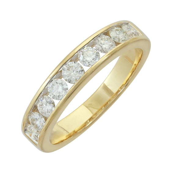 3/4 Carat Channel Set Diamond Wedding Band Ring in 14K Yellow Gold (Ring Size 11) (SI1-SI2 Clarity)