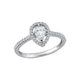 thumbnail image 1 of 3/4 Carat (Ctw I1-I2, H-I) Diamond Pear-Cut Halo Engagement Ring in 14k White Gold, 1 of 6