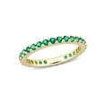 thumbnail image 1 of 3/4 Carat (Ctw) Lab-Created Emerald Eternity Band Ring in 10K Yellow Gold for Women, 1 of 6