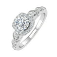 thumbnail image 1 of 3/4 Carat Cushion cut Diamond Engagement Ring in 10K White Gold (Ring Size 9), 1 of 4