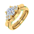 thumbnail image 1 of 3/4 Carat Diamond Bridal Ring Band Set in 14K Yellow Gold (Ring Size 4), 1 of 5