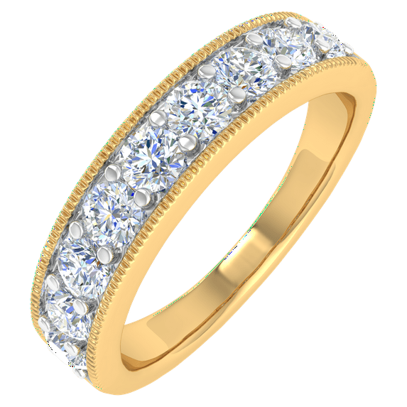 3/4 Carat Diamond Wedding Band Ring in 10K Yellow Gold (Ring Size 10.75)