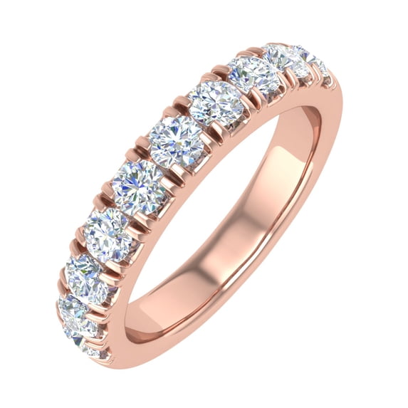 3/4 Carat Diamond Wedding Band Ring in 14K Rose Gold (Ring Size 5) (I1-I2 Clarity)