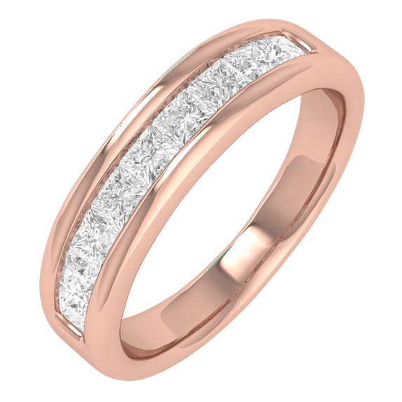 3/4 Carat Diamond Wedding Band Ring in 14K Rose Gold (Ring Size 9.25)