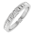 thumbnail image 1 of 3/4 Carat Diamond Wedding Band Ring in 14K White Gold (Ring Size 10.75), 1 of 4