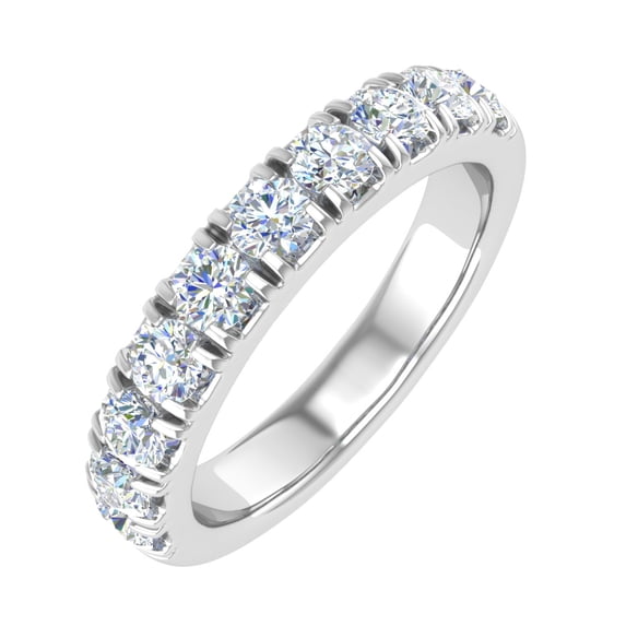 3/4 Carat Diamond Wedding Band Ring in 14K White Gold (Ring Size 9.75) (I1-I2 Clarity)