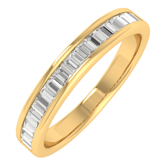 3/4 Carat Diamond Wedding Band Ring in 14K Yellow Gold (Ring Size 4.5)
