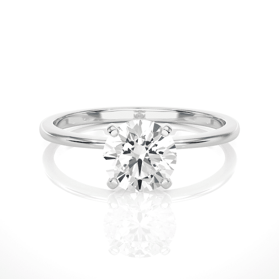 3/4 Carat Lab Grown Diamond Classic Solitaire Engagement Ring for Women in 14k White Gold (D-E, VVS2-VS1, cttw) Promise or Anniversary Ring Size 4.5 by Privosa Fine Jewelry