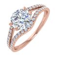 thumbnail image 1 of 3/4 Carat Prong Set Diamond Engagement Ring Band in 14K Rose Gold (Ring Size 9.25), 1 of 5