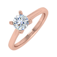 thumbnail image 1 of 3/4 Carat Prong Set Solitaire Diamond Engagement Ring Band in 14K Rose Gold (Ring Size 5.25), 1 of 5
