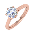 thumbnail image 1 of 3/4 Carat Prong Set Solitaire Diamond Engagement Ring Band in 14K Rose Gold (Ring Size 6.75), 1 of 5