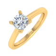thumbnail image 1 of 3/4 Carat Prong Set Solitaire Diamond Engagement Ring Band in 14K Yellow Gold (Ring Size 10.25), 1 of 4