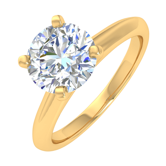 3/4 Carat Prong Set Solitaire Diamond Engagement Ring Band in 14K Yellow Gold (Ring Size 6)