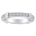 thumbnail image 1 of AFFY 3/4 Carat Round Cut White Natural Diamond Eternity Anniversary Band Ring In 14k Solid White Gold (0.75 Cttw) Ring Size-8.5, 1 of 1