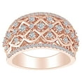 thumbnail image 1 of AFFY 3/4 Carat Round Shape White Natural Diamond Cocktail Ring In 10K Solid Rose Gold, 1 of 1