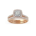 thumbnail image 1 of 3/4 Carat T.W. Diamond 10kt Rose Gold Double Halo Engagement Ring Set, 1 of 6