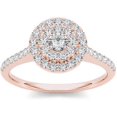 thumbnail image 1 of 3/4 Carat T.W. Diamond 10kt Rose Gold Double Halo Engagement Ring, 1 of 1