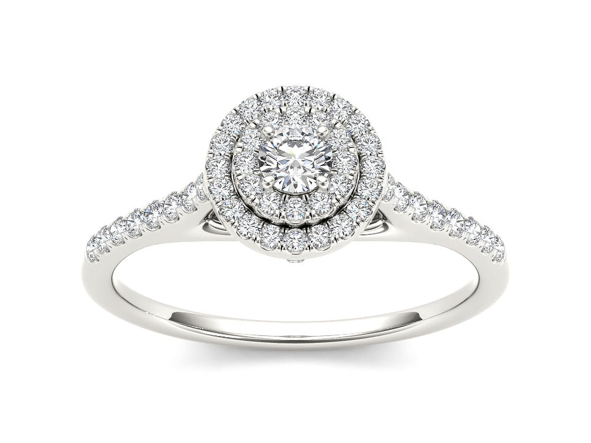 3/4 Carat T.W. Diamond 10kt White Gold Pear-Shape Composite Engagement Ring