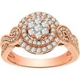 thumbnail image 1 of 3/4 Carat T.W Diamond 14kt Rose Gold Cluster Ring, 1 of 1