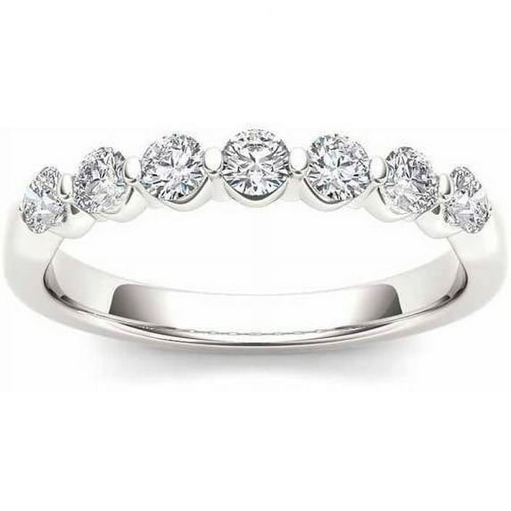 3/4 Carat T.W. Diamond 14kt White Gold Wedding Band