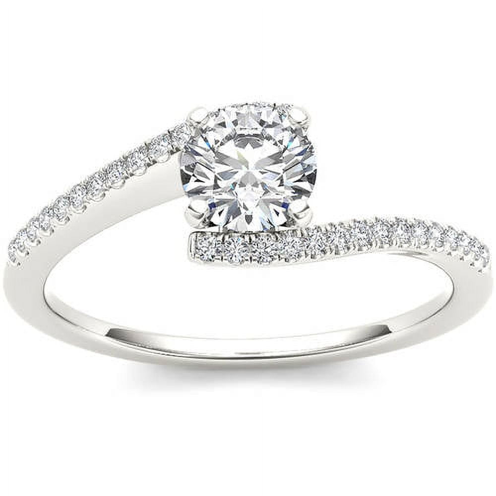 3/4 Carat T.W. Diamond Bypass Classic Engagement Ring in 14kt White Gold