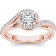thumbnail image 1 of 3/4 Carat T.W. Diamond Bypass Halo 14kt Rose Gold Engagement Ring, 1 of 1