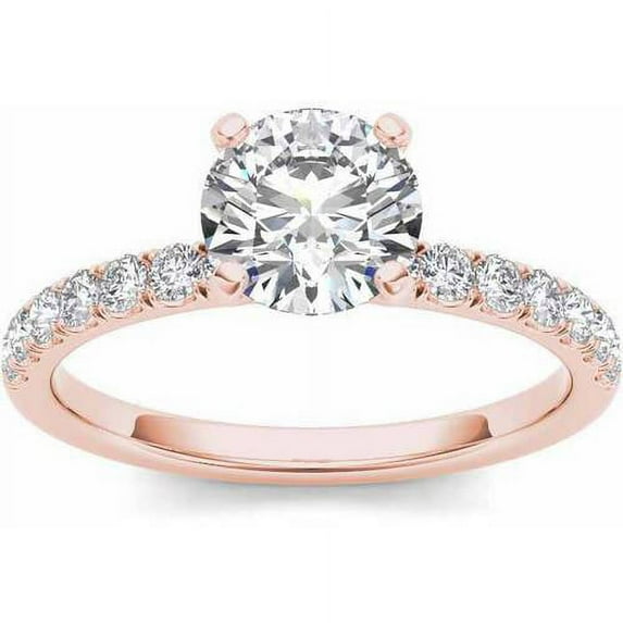 3/4 Carat T.W. Diamond Classic 14kt Rose Gold Engagement Ring