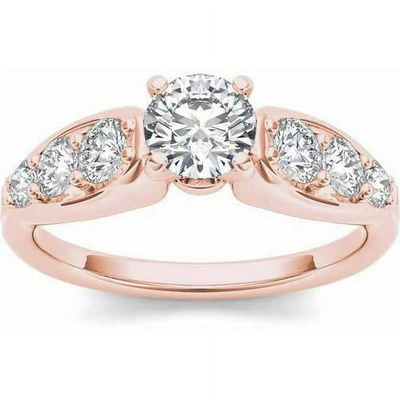 3/4 Carat T.W. Diamond Classic 14kt Rose Gold Engagement Ring