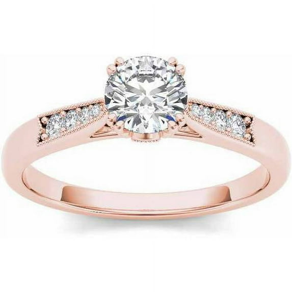 3/4 Carat T.W. Diamond Classic 14kt Rose Gold Engagement Ring