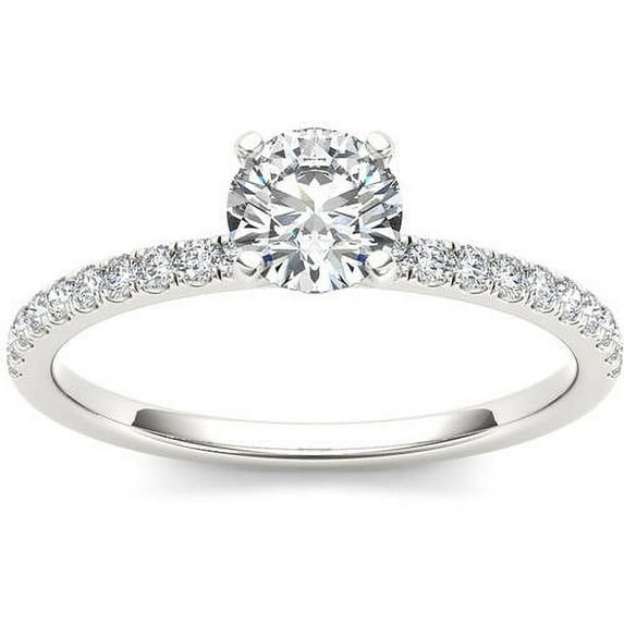 3/4 Carat T.W. Diamond Classic 14kt White Gold Engagement Ring