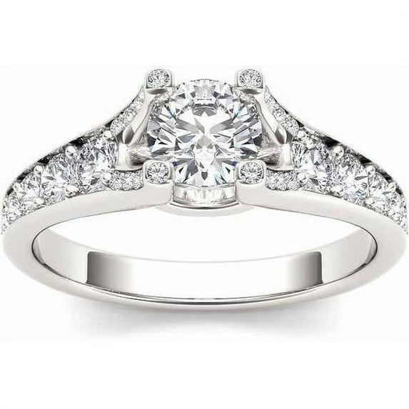 3/4 Carat T.W. Diamond Classic 14kt White Gold Engagement Ring