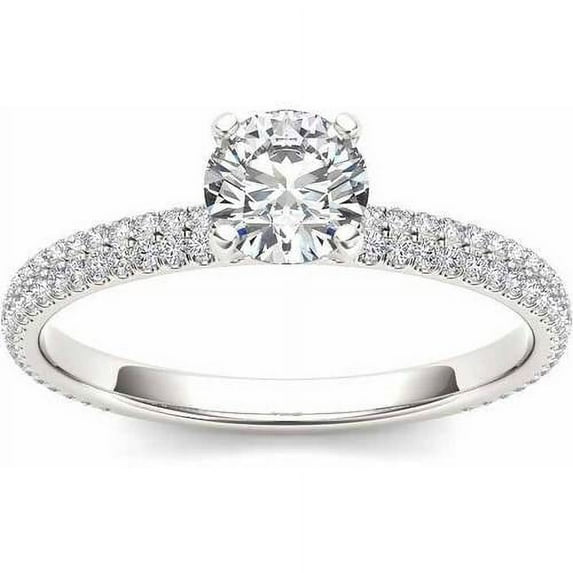 3/4 Carat T.W. Diamond Classic 14kt White Gold Engagement Ring