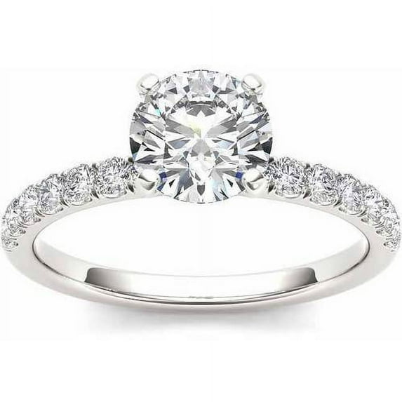 3/4 Carat T.W. Diamond Classic 14kt White Gold Engagement Ring