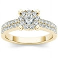 thumbnail image 1 of 3/4 Carat T.W. Diamond Cluster 14kt Yellow Gold Engagement Ring, 1 of 1