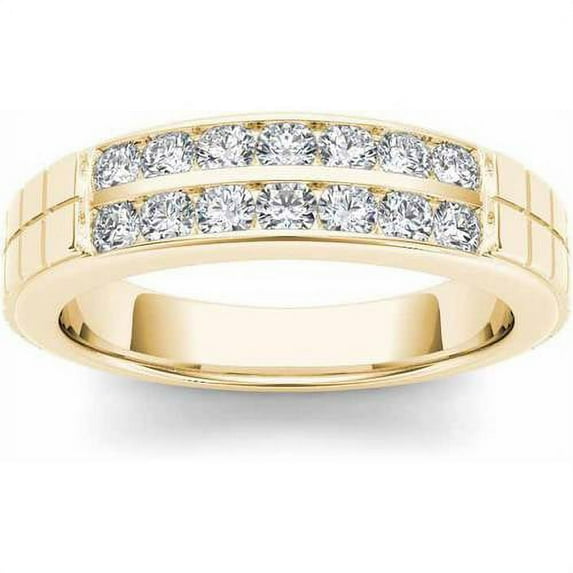 3/4 Carat T.W. Diamond Men's 14kt Yellow Gold Wedding Band