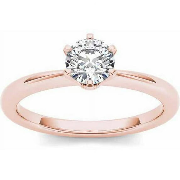 3/4 Carat T.W. Diamond Solitaire 14kt Rose Gold Engagement Ring