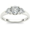 thumbnail image 1 of 3/4 Carat T.W. Diamond Three-Stone 14kt White Gold Engagement Ring, 1 of 5