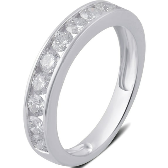 3/4 Carat T.W Round Diamond 10K White Gold Wedding Band
