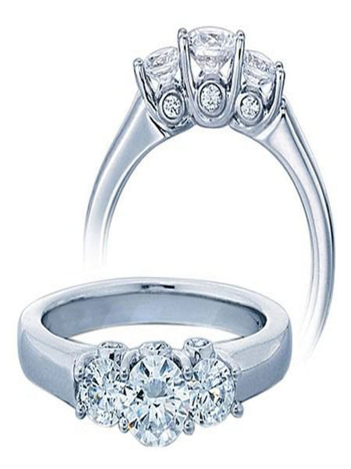 4 Stone Diamond Ring (3.94 ct Diamonds EGLUSA) in White Gold – Beauvince  Jewelry