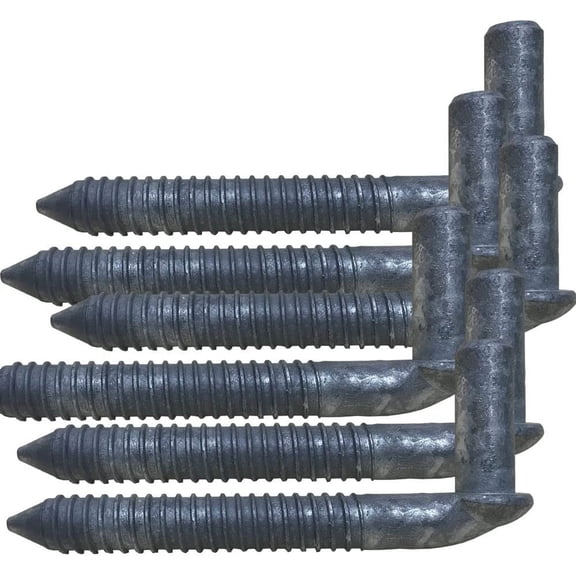 3/4 Chain Link Lag Screw Gate Hinge Post Side Wood Bolt Galvanized Steel Lot 6