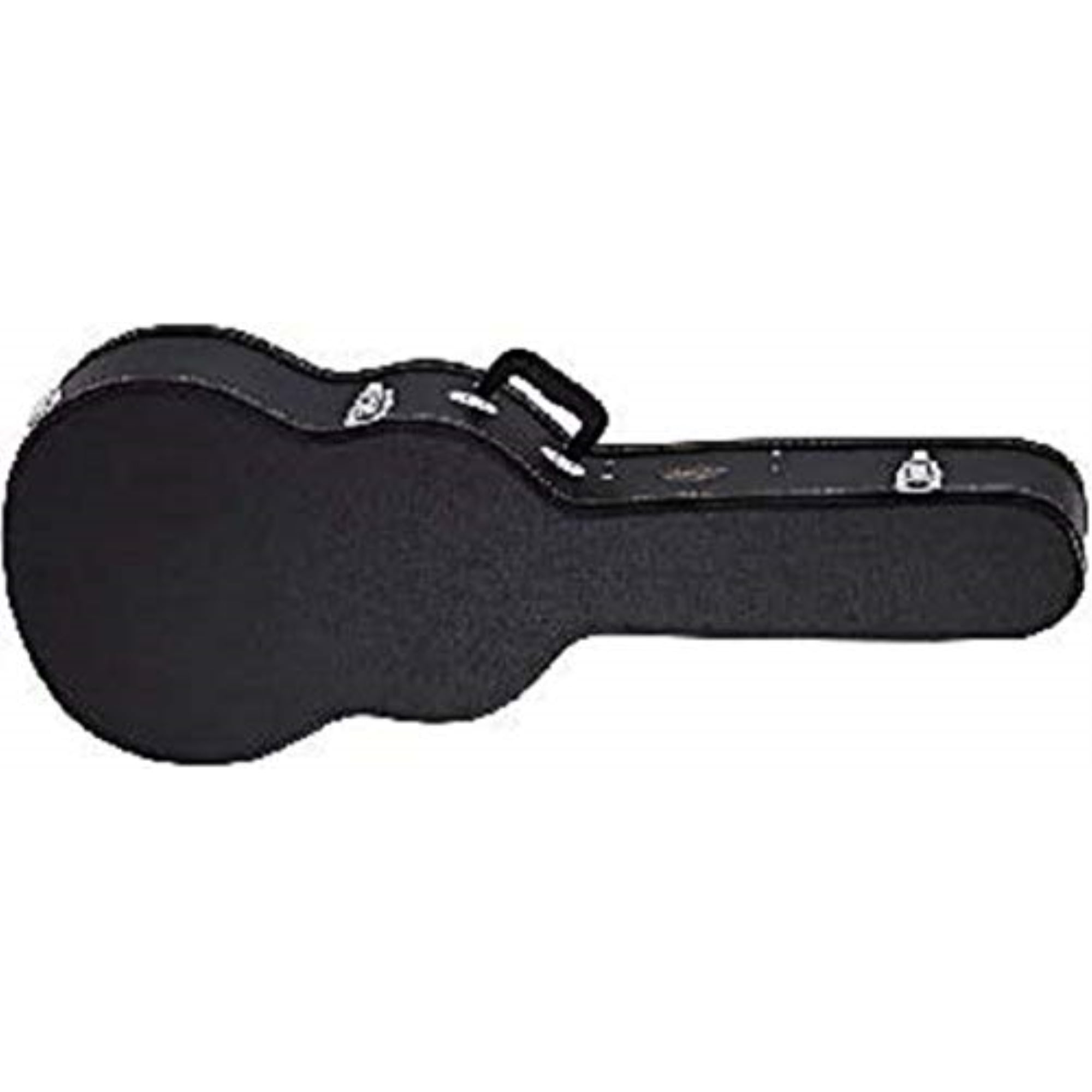 3/4 Classical Guitar Economy Hardshell Case - 15 mm Velvet Padding - Black with Chrome Hardware