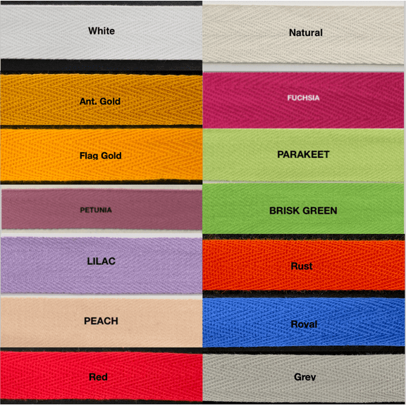 3/4" Cotton Twill Tape - 36 Yards - Many Colors Available! - Made in USA!
