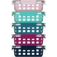 thumbnail image 1 of 3.4 Cup Meal Prep Sets 10Pc, 5 Pack Set- Glass Food Storage Container with Silicone Boot and Airtight BPA-Free Plastic Lids, Dishwasher, Microwave, and Freezer Safe, Garden Goals, 1 of 6