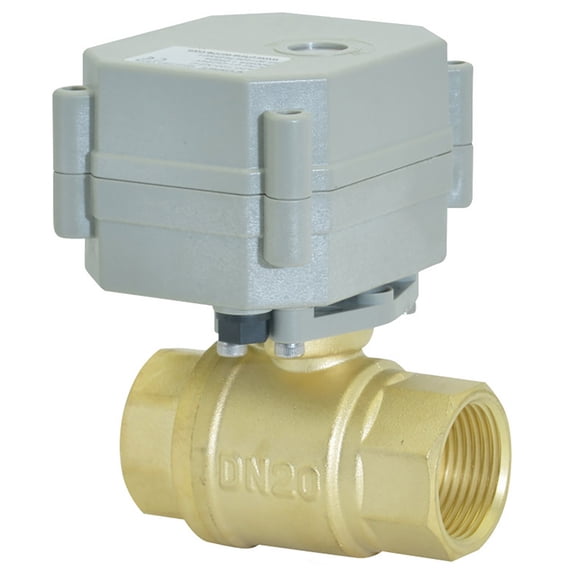 3/4" DN20 Two wires control Normally Open Electric Ball Valve,AC110-230V Brass Motorized Ball Valve