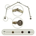 thumbnail image 1 of 3/4" Dia Adjustable 4 Sided Bay Window Curtain Rod 28 to 48" (each side) in Antique Brass with Matthias Finials,(4Bay-88-4), 1 of 3