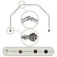 thumbnail image 1 of 3/4" Dia Adjustable 5 Sided Bay Window Curtain Rod 28 to 48" (each side) in Satin Nickel with Ingo Finials,(5Bay-89-5), 1 of 3