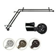 thumbnail image 1 of 3/4" Dia Adjustable Corner Window Double Curtain Rod 28 to 48" (each side) in Black with Matthias Finials,(4788-282-CR), 1 of 4